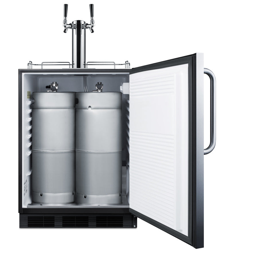 Accucold Built-in kegerator for use under ADA compliant counters with dual tap kit for two 1/6 kegs, ADA (Model SBC58BLBICSSADA) Main image