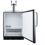 Accucold Built-in kegerator for use under ADA compliant counters with dual tap kit for two 1/6 kegs, ADA (Model SBC58BLBICSSADA)