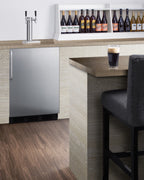 Accucold Built-in kegerator for use under ADA compliant counters with dual tap kit for two 1/6 kegs, ADA (Model SBC58BLBICSSADA)