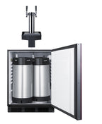 Accucold ADA height built-in undercounter Floating Tap Kegerator, requires no countertop drilling, ADA (Model SBC58BLIFFLTWCFADA)