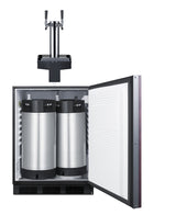 Accucold ADA height built-in undercounter Floating Tap Kegerator, requires no countertop drilling, ADA (Model SBC58BLIFFLTWCFADA)