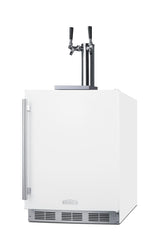 ADA compliant built-in commercial dual tap cold brew coffee dispenser in white, ADA (Model SBC58WHBIADACFTWIN) - Angle