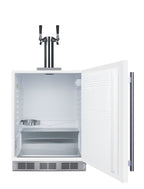 ADA compliant built-in commercial dual tap cold brew coffee dispenser in white, ADA (Model SBC58WHBIADACFTWINLHD)