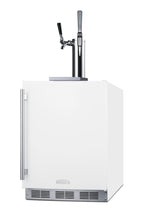 Accucold ADA compliant built-in commercial kegerator in white with dual tap kit to serve cold brew and nitro-infused coffee, ADA (Model SBC58WHBIADACMTWINLHD)