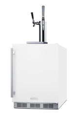 Accucold ADA compliant built-in commercial kegerator in white with dual tap kit to serve cold brew and nitro-infused coffee, ADA (Model SBC58WHBIADACMTWINLHD)