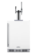 Accucold ADA compliant built-in commercial kegerator in white with dual tap kit to serve cold brew and nitro-infused coffee, ADA (Model SBC58WHBIADACMTWINLHD)
