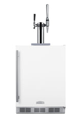 Accucold ADA compliant built-in commercial kegerator in white with dual tap kit to serve cold brew and nitro-infused coffee, ADA (Model SBC58WHBIADACMTWINLHD)