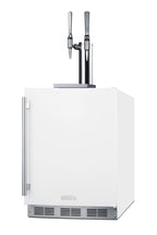 Accucold ADA compliant built-in commercial dual tap nitro-infused coffee dispenser in white, ADA (Model SBC58WHBIADANCFTWINLHD)