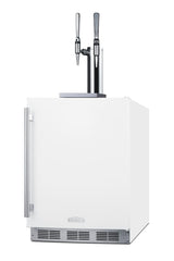 Accucold ADA compliant built-in commercial dual tap nitro-infused coffee dispenser in white, ADA (Model SBC58WHBIADANCFTWINLHD)