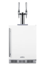 Accucold ADA compliant built-in commercial dual tap nitro-infused coffee dispenser in white, ADA (Model SBC58WHBIADANCFTWINLHD)