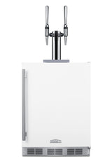 Accucold ADA compliant built-in commercial dual tap nitro-infused coffee dispenser in white, ADA (Model SBC58WHBIADANCFTWINLHD)