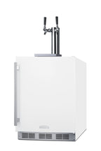 ADA compliant built-in commercial dual tap wine dispenser in white, ADA (Model SBC58WHBIADAWKDTWIN) - Angle