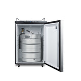 Accucold Freestanding residential beer dispenser, auto defrost w/digital thermostat, SS door, horizontal handle, and black cabine (Model SBC635MNKSSHH)