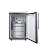 Accucold Freestanding residential beer dispenser, auto defrost w/digital thermostat, SS door, thin handle, and black cabinet; no (Model SBC635MNKSSHV)