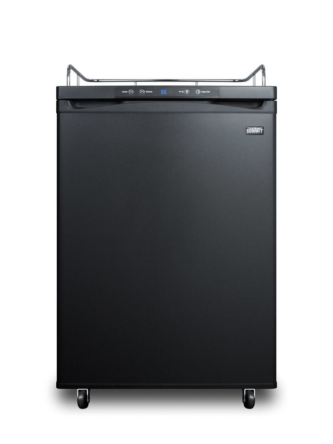 Accucold Freestanding residential beer dispenser in black, auto defrost w/digital thermostat; sold without tap kit for do-it-your (Model SBC635MNKLHD)