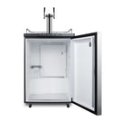 Accucold Freestanding dual tap residential beer dispenser, auto defrost w/digital thermostat, SS wrapped door, horizontal handle, (Model SBC635MSSHHTWIN)