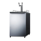 Accucold Freestanding dual tap residential beer dispenser, auto defrost w/digital thermostat, SS wrapped door, horizontal handle, (Model SBC635MSSHHTWIN)