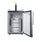 Accucold Freestanding residential beer dispenser, auto defrost with digital thermostat, stainless steel wrapped door, thin handle (Model SBC635MSSHVLHD)