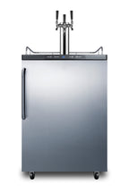 Accucold Freestanding residential beer dispenser, auto defrost with triple tap kit, digital thermostat and stainless steel door (Model SBC635MSSTBTRIPLELHD)