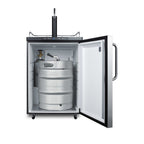 Accucold Freestanding residential beer dispenser, auto defrost with digital thermostat, stainless steel wrapped door, towel bar h (Model SBC635MSSTB)