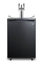 Accucold Freestanding residential beer dispenser, auto defrost with triple tap kit, digital thermostat and black exterior finish (Model SBC635MTRIPLE)