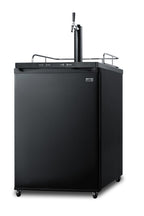 Freestanding white wine keg dispenser in black with digital thermostat and tap kit (Model SBC635MWKDTWIN)