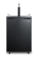 Freestanding white wine keg dispenser in black with digital thermostat and tap kit (Model SBC635MWKDTWIN)