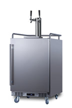 Built-in commercially approved dual tap cold brew kegerator in stainless steel (Model SBC682CFTWIN)