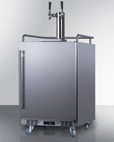 Accucold Built-in commercially approved dual tap cold brew kegerator in stainless steel (Model SBC682CFTWINLHD)