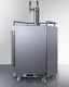 Built-in commercially approved dual tap cold brew kegerator in stainless steel