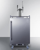 Built-in commercially approved dual tap combo cold brew and nitro coffee kegerator in stainless steel (Model SBC682CMTWI