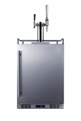 Built-in commercially approved dual tap combo cold brew and nitro coffee kegerator in stainless steel (Model SBC682CMTWI