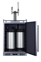 Accucold Built-in commercially approved dual tap combo cold brew and nitro coffee kegerator in stainless steel (Model SBC682CMTWIN)