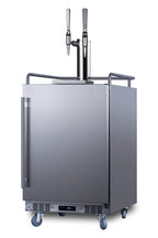 Accucold Built-in commercially approved dual tap nitro coffee kegerator in stainless steel (Model SBC682NCFTWINLHD)
