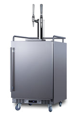 Accucold Built-in commercially approved dual tap nitro coffee kegerator in stainless steel (Model SBC682NCFTWINLHD)
