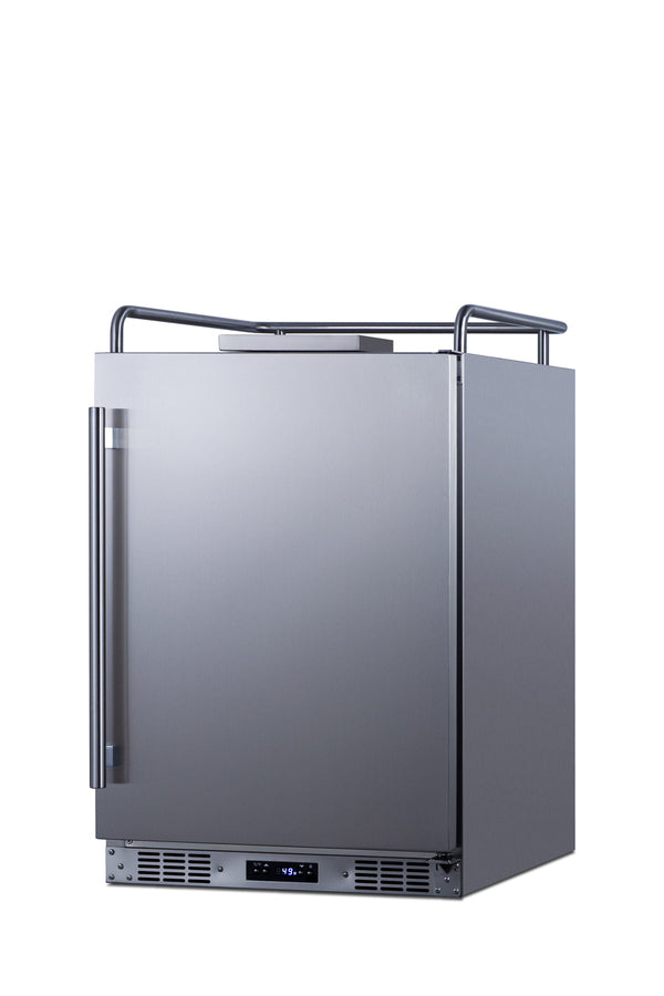 Built-in commercially approved kegerator with panel-ready door, no tap kit included (Model SBC682NKPNRLHD)