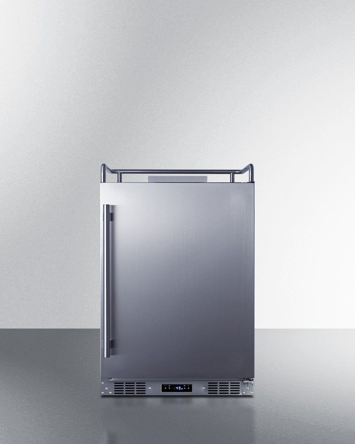 Built-in commercially approved kegerator in stainless steel, no tap kit included (Model SBC682NK)
