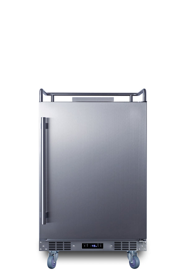 Built-in commercially approved kegerator in stainless steel, no tap kit included (Model SBC682NK)