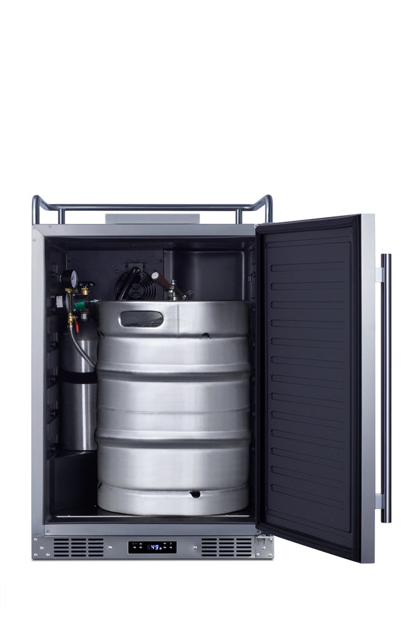Built-in commercially approved kegerator in stainless steel, no tap kit included (Model SBC682NK)