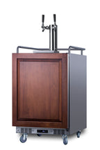 Built-in commercially approved dual tap cold brew kegerator in stainless steel with panel-ready door (Model SBC682PNRCFTWIN) - Angle