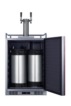Built-in commercially approved dual tap cold brew kegerator in stainless steel with panel-ready door (Model SBC682PNRCFT