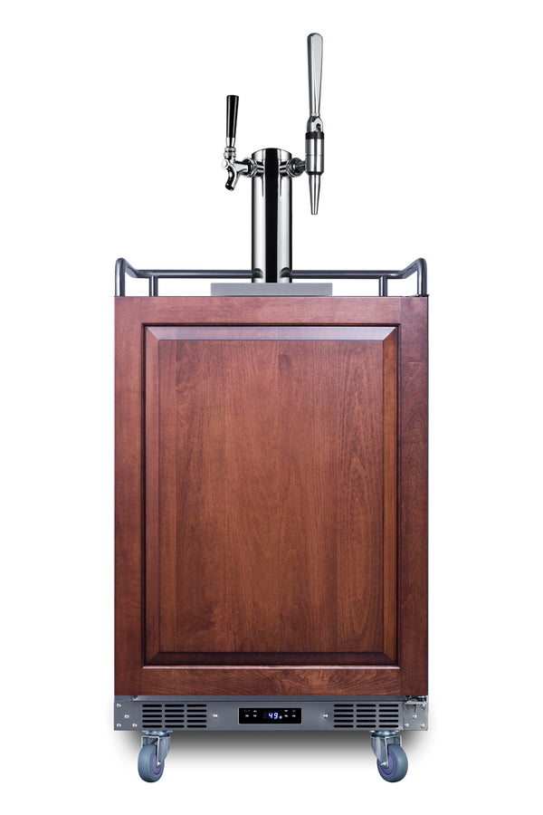 Accucold Built-in commercially approved dual tap combo cold brew and nitro coffee kegerator in stainless steel with panel-ready d (Model SBC682PNRCMTWINLHD)