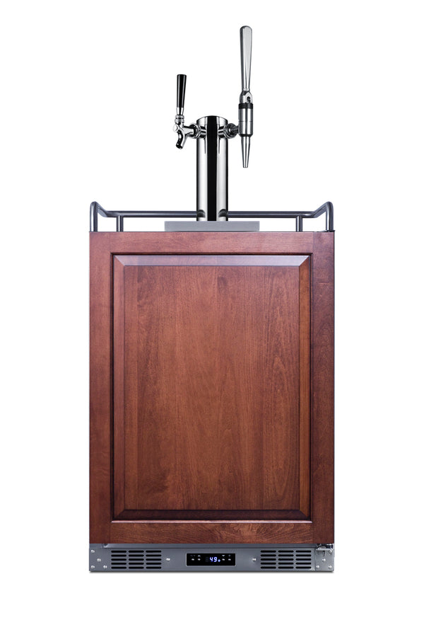 Accucold Built-in commercially approved dual tap combo cold brew and nitro coffee kegerator in stainless steel with panel-ready d (Model SBC682PNRCMTWINLHD)