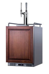 Accucold Built-in commercially approved dual tap nitro coffee kegerator in stainless steel with panel-ready door (Model SBC682PNRNCFTWINLHD)
