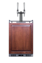 Accucold Built-in commercially approved dual tap nitro coffee kegerator in stainless steel with panel-ready door (Model SBC682PNRNCFTWINLHD)