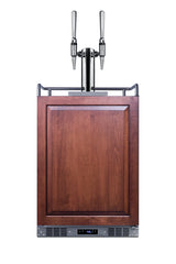 Accucold Built-in commercially approved dual tap nitro coffee kegerator in stainless steel with panel-ready door (Model SBC682PNRNCFTWINLHD)