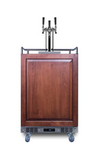 Built-in undercounter triple tap beer kegerator in complete stainless steel with panel-ready door (Model SBC682PNRTRIPLE