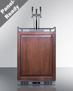Built-in undercounter triple tap beer kegerator in complete stainless steel with panel-ready door (Model SBC682PNRTRIPLE
