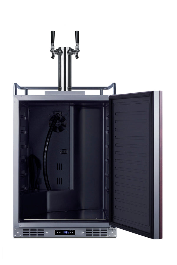 Built-in Undercounter Dual Tap Beer Kegerator in Complete Stainless Steel Secondary image