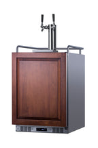 Built-in commercially approved dual tap wine kegerator in stainless steel with panel-ready door (Model SBC682PNRWKDTWINL